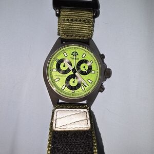 Timex Chronograph Watch with Green Dial Expedition North